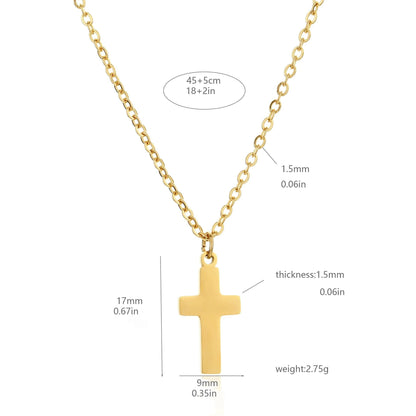 Stainless Steel  Necklace "Torch Cross"