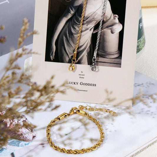 Unisex Stainless Steel Bracelet "Lucky Goddess"