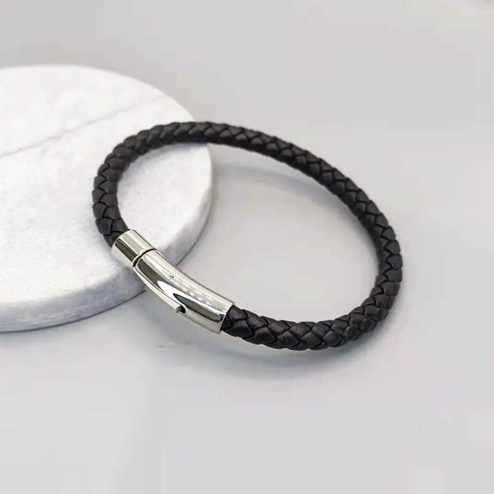 Leather Stainless Steel Bracelet "Sundown"