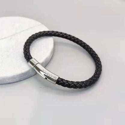 Leather Stainless Steel Bracelet "Sundown"