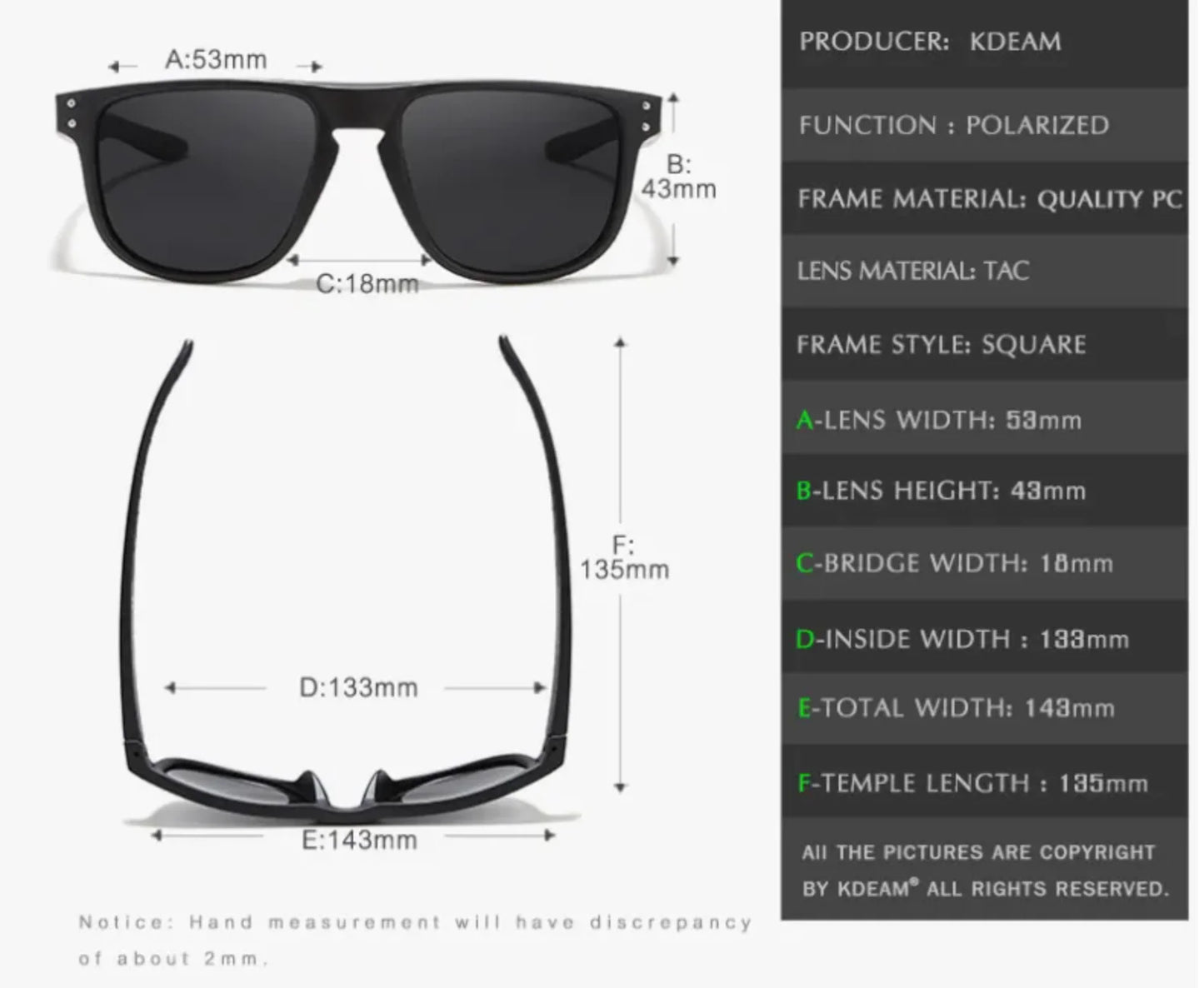 Polarized UV Sunglasses "Horizon"