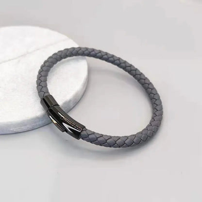 Leather Stainless Steel Bracelet "Sundown"