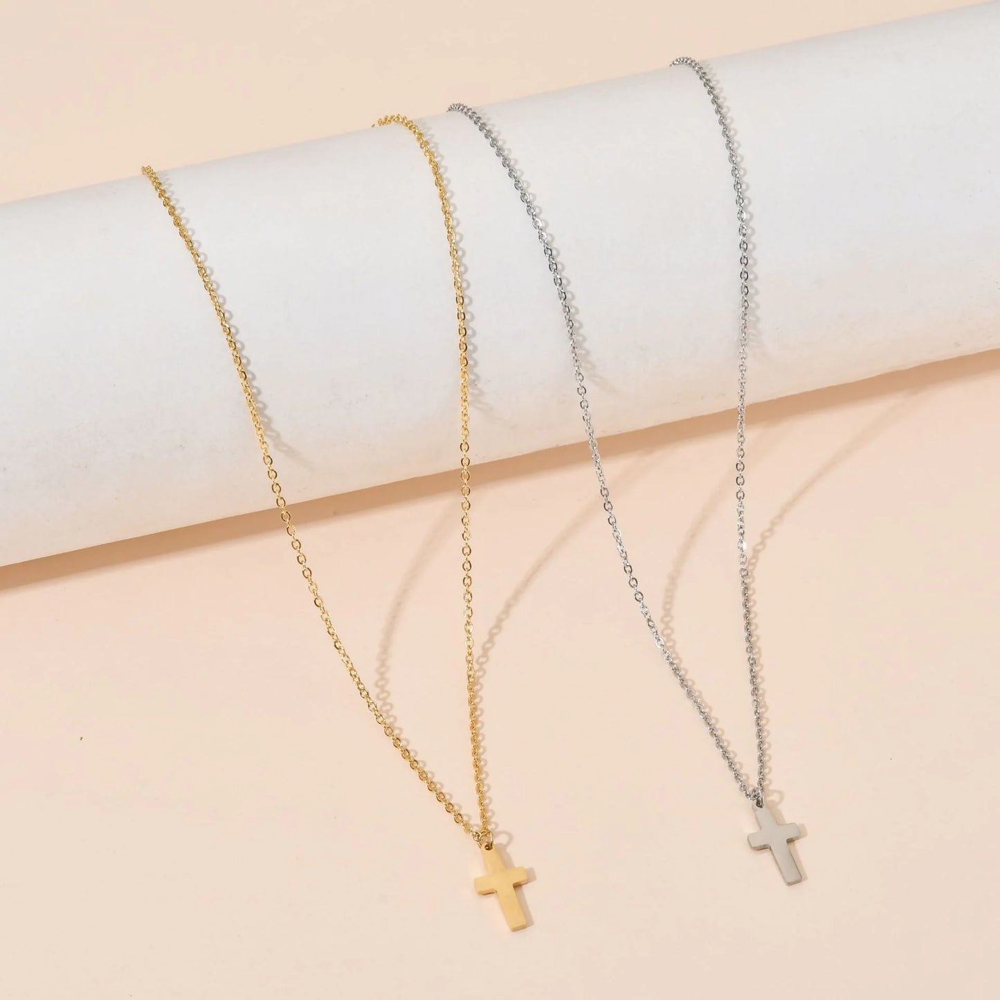 Stainless Steel  Necklace "Torch Cross"