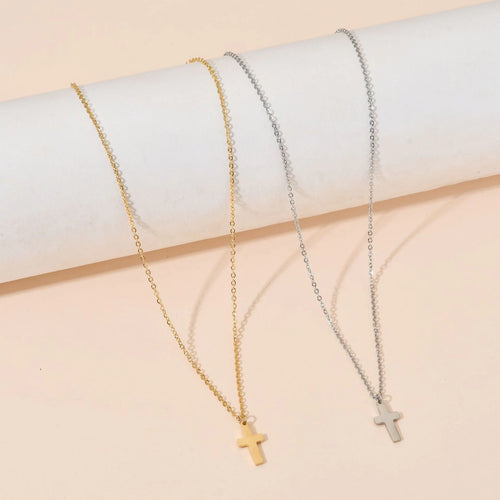 Stainless Steel  Necklace "Torch Cross"