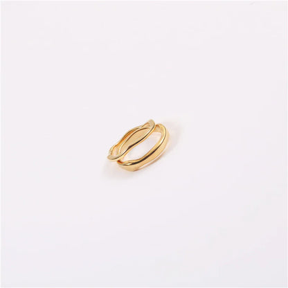 Gold-Finish Stainless Steel Ring "Ava"