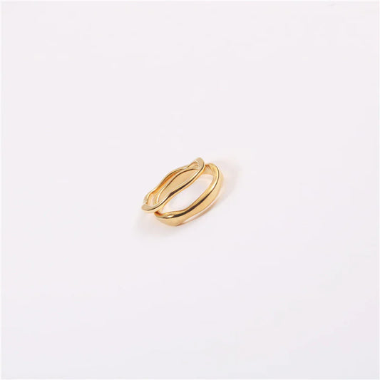 Gold-Finish Stainless Steel Ring "Ava"
