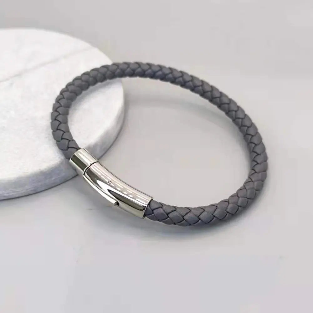 Leather Stainless Steel Bracelet "Sundown"