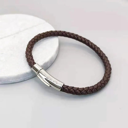 Leather Stainless Steel Bracelet "Sundown"