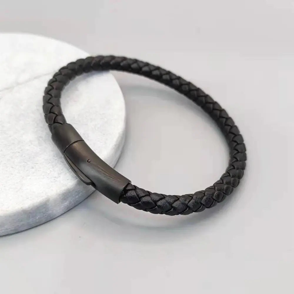 Leather Stainless Steel Bracelet "Sundown"